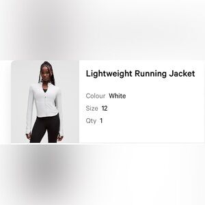 Lululemon Lightweight Running Jacket White Size 12